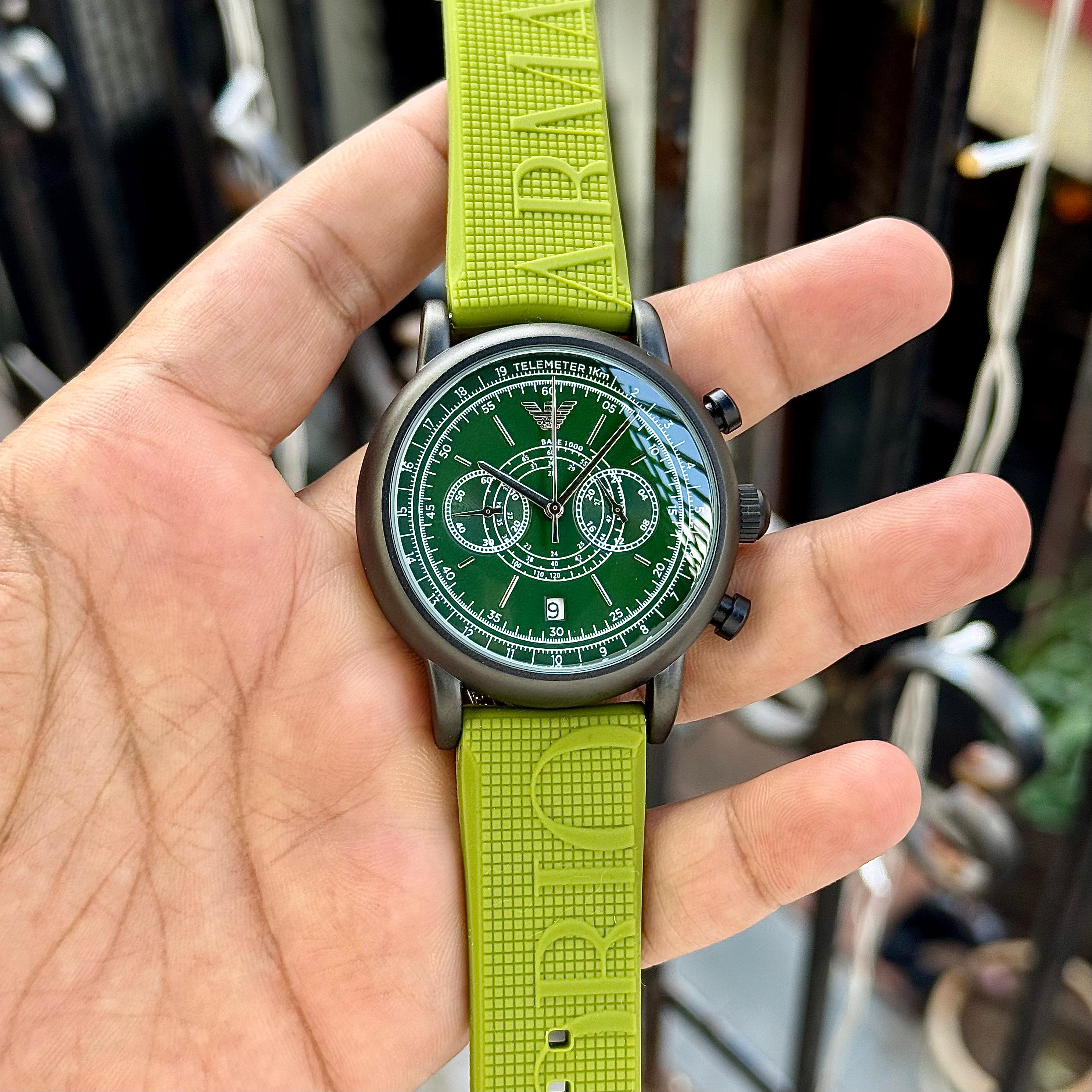 EMPORIO ARMANI – GREEN CHRONOGRAPH EDITION